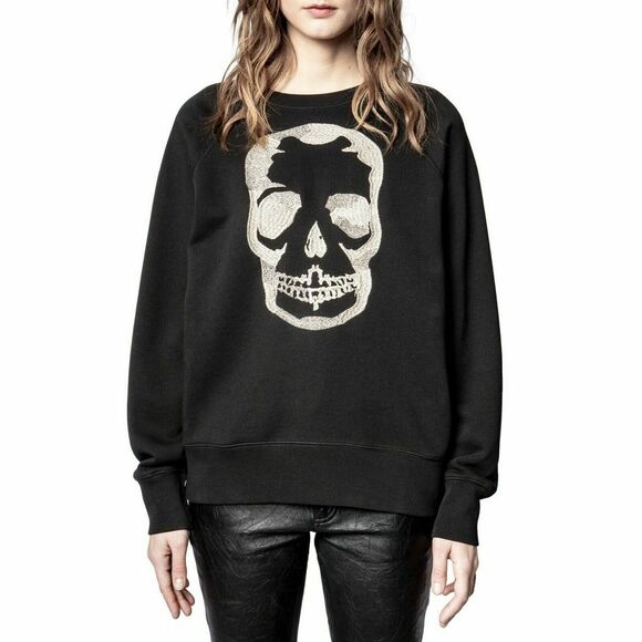 Zadig & Voltaire Upper Brode Skull Sweatshirt Pullover Top Oversized M 273864 - Picture 1 of 7